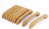 uxcell 10 Pcs Cupboard Door Drawer Hardware M4 Thread Hole Wood Pull Handles in Beige