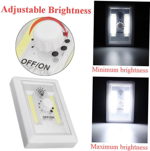 2pcs Bedside Wall Lights Night Light for Corridor Cabinet Wardrobe Bright Cob Switch Lamp for Stairs Indoor Use No