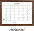 TORASO Dry Erase Monthly Calendar Board, Magnetic Whiteboard for Wall, Solid Wood Walnut Brown Frame, 10.5"x 14.5"