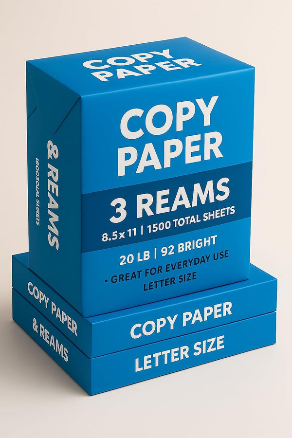Generic Printer Paper - 8.5 x 11 White Letter Size Copy Paper, 3