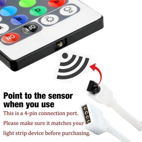 SUPERNIGHT Dimmer 5050 3528 (44 RGB LED Light Strip Remote Controller, for RGB LED Strip Lights, Wireless IR Remote