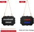 Kamehame Set of 4 Hanging Chalkboard Signs - Small 6.1x4.2 Acrylic Blackboard with Jute String for Memo Message Board