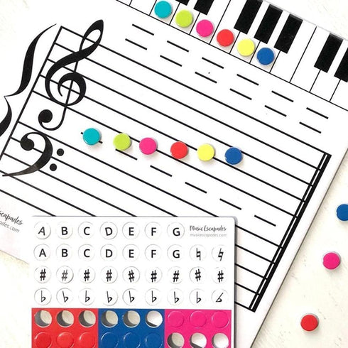 DIAND Magnetic Dry Erase Board, Note Reading Board for Music Lessons, Best Gift for Music Teacher