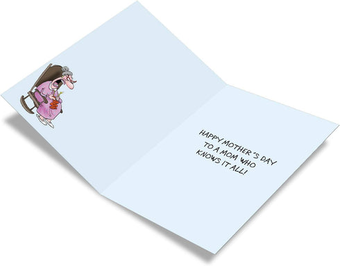 NobleWorks Hilarious Mothers Day Greeting Card, Cartoon Comic Humor with 5x7 Envelope - Life's Answers