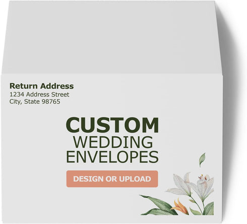 70 lb. A4-4.25 6.25, 100 GotPrint Custom Wedding Envelopes for Invitations, Save the Dates, RSVP, Thank You Cards
