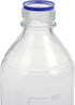 Moonetto 4 Pieces 1000ml Graduated Round Media/Storage Glass Bottles with GL45 Blue Polypropylene Screw Cap