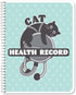 BookFactory Cat Journal/Cats Health Record Book/Vet LogBook, 100 Pages, 8.5" x 11", Wire-O Health Notebook