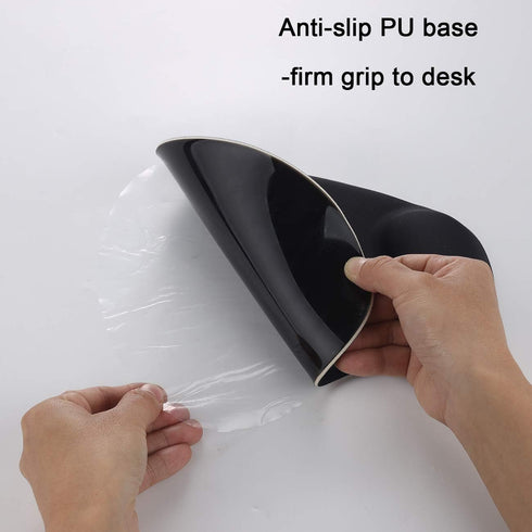 Ergonomic Computer Mouse Pad with Wrist Rest Support, Non-Slip PU Base for Pain Relief at Home Office