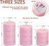 4 5 6 Set 3 Pink Flameless Candles with String Lights Battery Operated Flickering LED Pillar Candles Candle with Remote