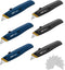 XW Retractable Utility Knife, Box Cutter Set with Quick Blade Change, Extra 10 Blades Included, 6-Pack