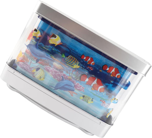 LiebeWH Artificial Aquarium Night Light with Mini Fake Fish Tank Lamp USB Powered Desk Decor for Kids Baby Sensory Play