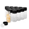 15 PCS 10ML Borosilicate Glass Vials, Small Liquid Sample Vials with 18-400 Black Screw Caps