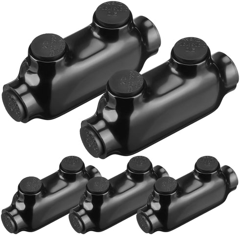 5 Pcs Insulated Wire Connectors - Black Splice Connector, Multi Cable Connector with Oxide Inhibitor