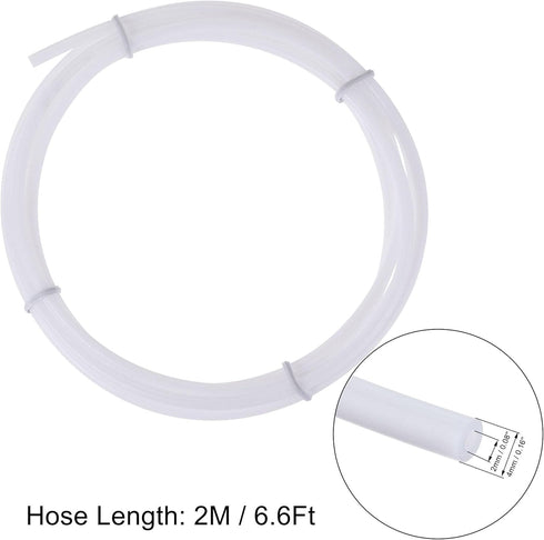 uxcell Pneumatic PTFE Air Tubing Kit with M8 G1/8 Push to Connect Fittings for Air Hose Line Pipe 4mm OD 2M White