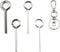5IN1 Ring Allen Wrench Set - 5/64" 1/8" 5/32" 7/32" Allen Key Door Keys with Keychain for Panic Exit Device