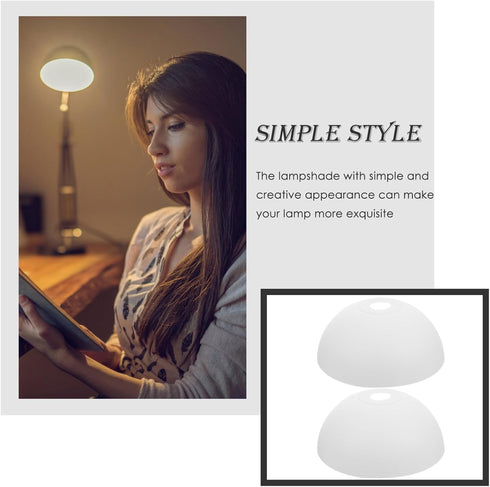 2pcs IMIKEYA Plastic Lampshade Floor Lamp Shades Replacement Plastic Bowl White Lamp Shades Mushroom Lampshade
