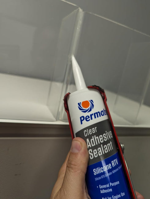 Permatex 80855 Clear RTV Silicone Adhesive Sealant, Waterproof, 11 oz
