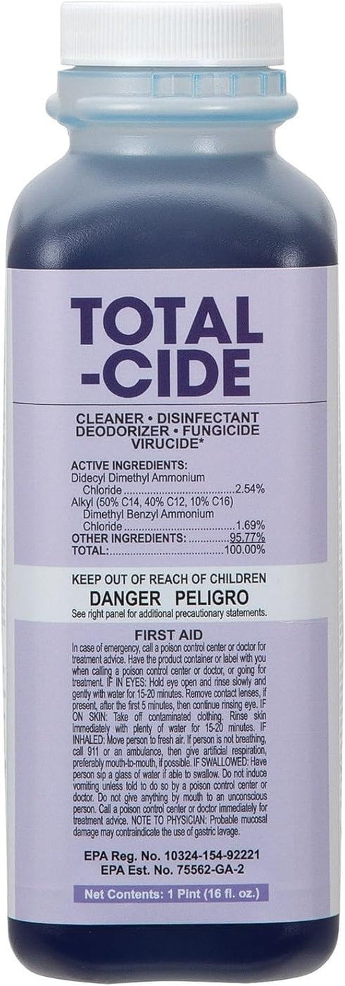 ForPro Total-Cide Disinfectant Solution, 2X Concentrated Formula, Hospital Grade Sanitizer & All