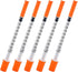 Geeddah 100PACK 1ML Syringe with 30G 5/16" 8mm Needle, Individually Wrapped Lab Supplies