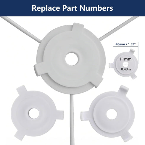 RiseDirectly 10 E27 11mm 7/16 Inch Pcs to Lamp Shade Adapter Ring, White Plastic Lampshade Reducer Converter Washer