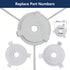 RiseDirectly 10 E27 11mm 7/16 Inch Pcs to Lamp Shade Adapter Ring, White Plastic Lampshade Reducer Converter Washer