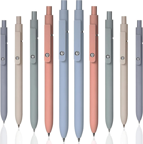 Chinco 10 Pieces Gel Ink Pens, Quick Dry Ink, 0.5 mm Retractable Fine Point Smooth Writing Pens