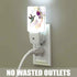 Hummingbird Groovy Flowers Dusk to Dawn Night Light, Auto Sensor Lamp Home Indoor Stairway Kitchen Corridor, Night