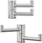 Angle Simple Swivel Towel Double Hook 2 Pack, Brushed Nickel 304 Stainless