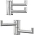 Angle Simple Swivel Towel Double Hook 2 Pack, Brushed Nickel 304 Stainless