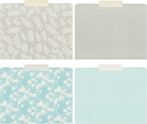 Juvale 12-Pack Pretty Pastel Decorative File Folders, Cute Classroom Supplies, Office Organization Letter Size, 1/3 Cut
