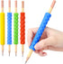 Affrolling 4 Pack Textured Silicone Pencil Sleeves Set Sensory Fidget Grips with 4