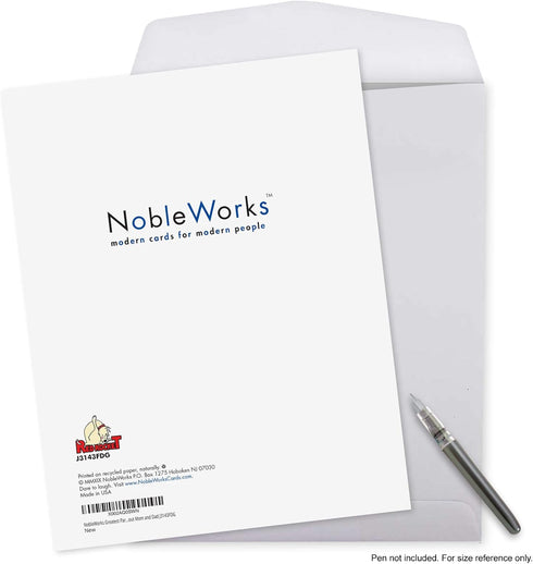 NobleWorks Jumbo Happy Father's Day Card (8.5 x 11 Inch) - Funny Cartoons, Dad Humor Greeting Notecard - Greatest Parent
