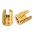 uxcell 10pcs Self Tapping Threaded Inserts, Inner M5-0.8 Outer M8x10 Brass Slotted Thread Repair Inserts Nuts