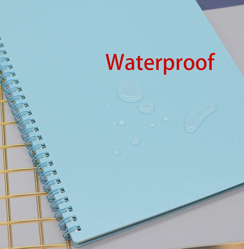 Yansanido Spiral Notebook, 4 Pcs, 8.3 Inch x 5.9 Inch, A5 Thick Plastic Hardcover, 80 Sheets - 160 Pages Journals for