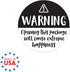 Black and White Adorable Warning Extreme Happiness Labels / 500 Cute Small Business Package Stickers / 1.5" Labels for