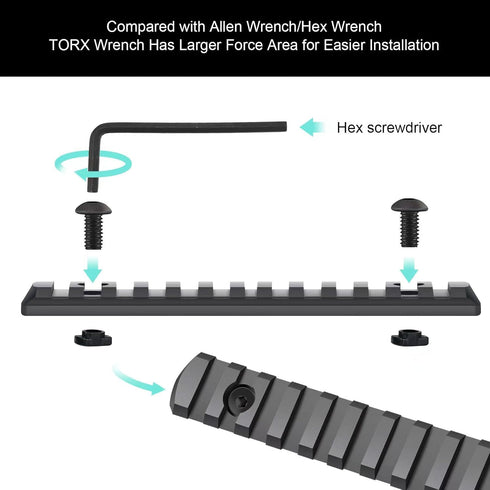 16 Pack M4 T-Nut Metric Camming Screw Replacement Sets, Compatible with Standard Rail Systems