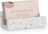 Hipiwe Terrazzo Business Card Holder for Desk, Concrete Display Stand for Women Men Office Organizer