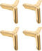 Abaodam Furniture Triangle Feet 4pcs Metal Sofa Legs 100mm Titanium Finish Support