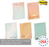 Motivational Affirmation Sticky Note Pad Assortment / Set of 5 Multicolor Note Pads / 4" x 6" / 50 Sheets Per Pad