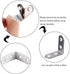 Onwon 40 x 40mm Corner Brace, 16 Pieces Stainless Steel L Shaped Angle Bracket with 64 Screws Fastener Joints