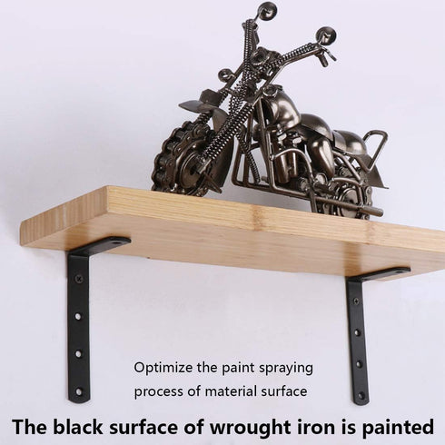 Luomorgo 16 5" 3", Pcs L Shaped Brackets for Shelves - Heavy Duty Steel, Decorative Corner Brace Joint, Right Angle
