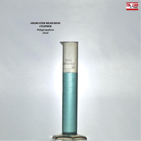 Graduated Measuring Cylinder Polypropylene Plastic (25ml, 1)