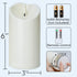 Homemory Outdoor Waterproof Flameless Candles - 6"x3" LED Candles with Remote and Timers, Set of 2 Ivory White