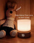Light,Dimmable Smilodon Timer Night LED Bedside Lamp,Night Light Kids and Baby Nursery,Woodgrain,Sleep Aids