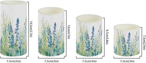 Set 4, Flameless Candles Battery Powered LED Candles with Remote Timer Color Changing Control for Indoor Outdoor Home