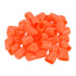 uxcell 100pcs Rubber End Caps, 16mm ID Vinyl Round Tube Bolt Cap Cover, Screw Thread Protectors Orange