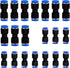 20pcs Air Tool Fittings, 6/8mm (1/4 5/16) Straight Push Connectors, Pneumatic Connectors Air Line Fittings