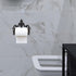 2pcs FOMIYES Vintage Rustic Cast Iron Toilet Paper Holder Wall Mounted Bathroom Paper Towel Rack Farmhouse Style Tissue