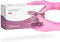 FifthPulse Vinyl Disposable Gloves, White and Pink, 100 Pack - Powder and Latex Free Medical Exam Gloves