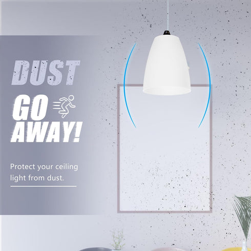 3pcs Desk Lamp Shade White Plastic Flat Head Lampshade Floor Dome Lamp Shade Bedroom Light Covers Decor Ceiling Fan